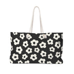 Load image into Gallery viewer, Black Ditsy Floral Tote Bag
