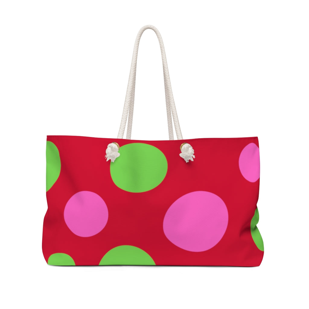 Red Polkadot Tote Bag