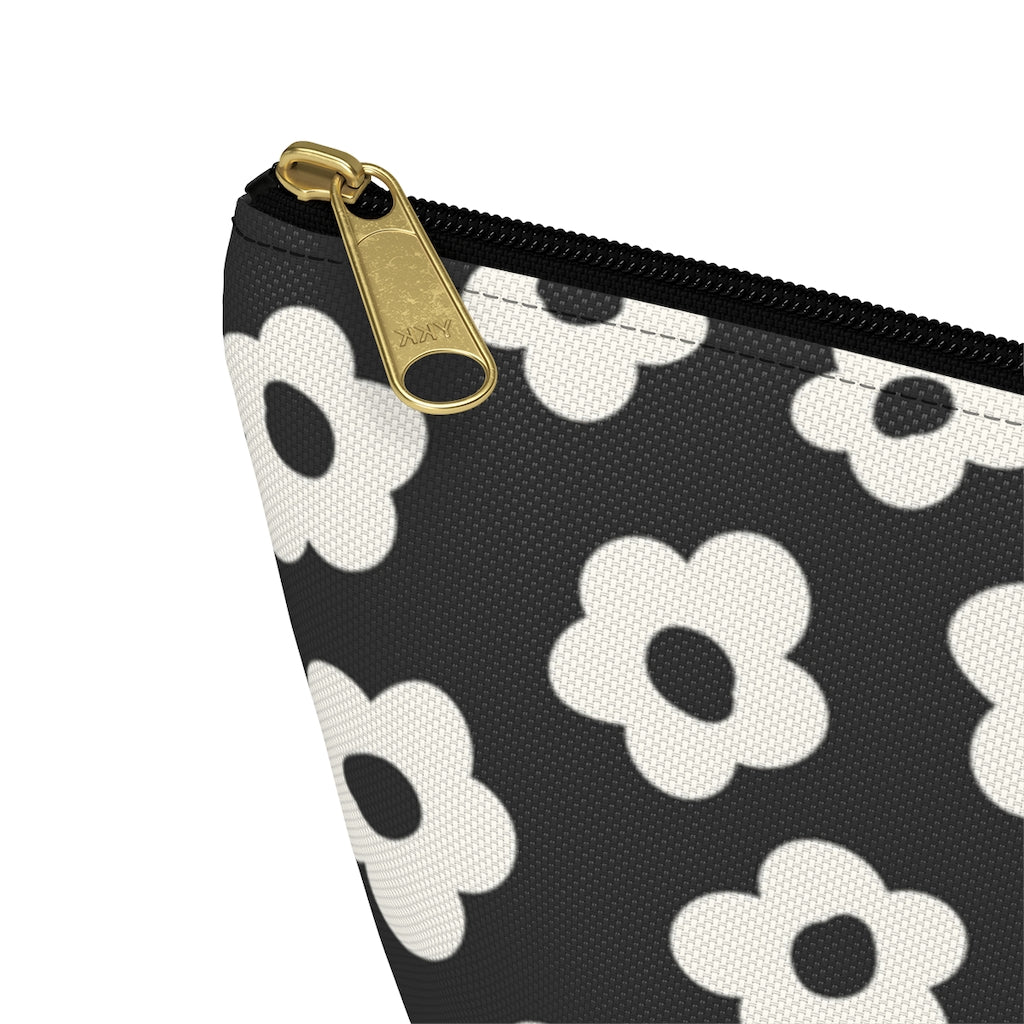 Black Ditsy Floral Accessory Pouch