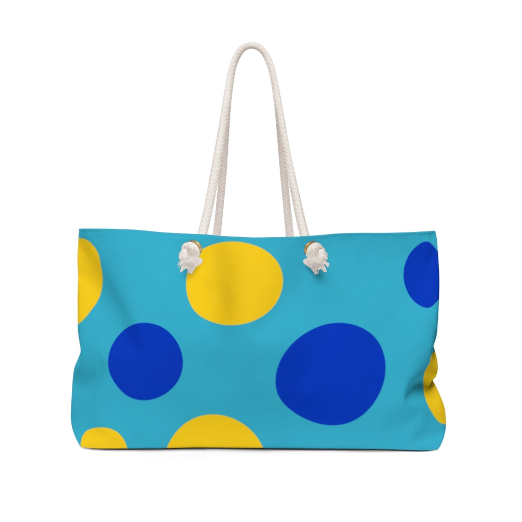 Teal Polkadot Tote Bag