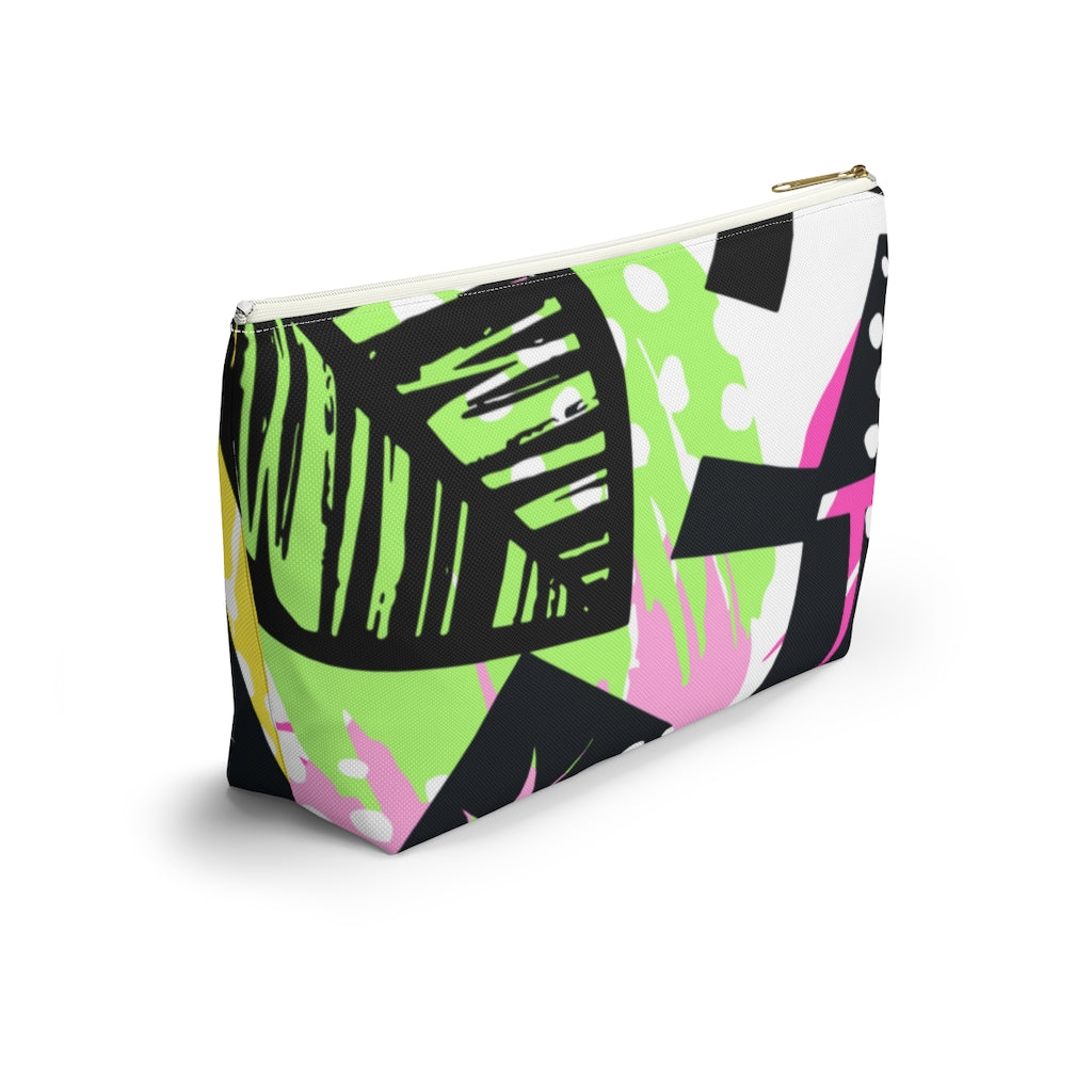 Black Tropical Accessory Pouch