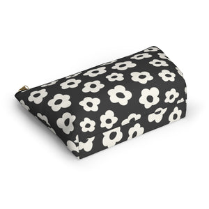 Black Ditsy Floral Accessory Pouch