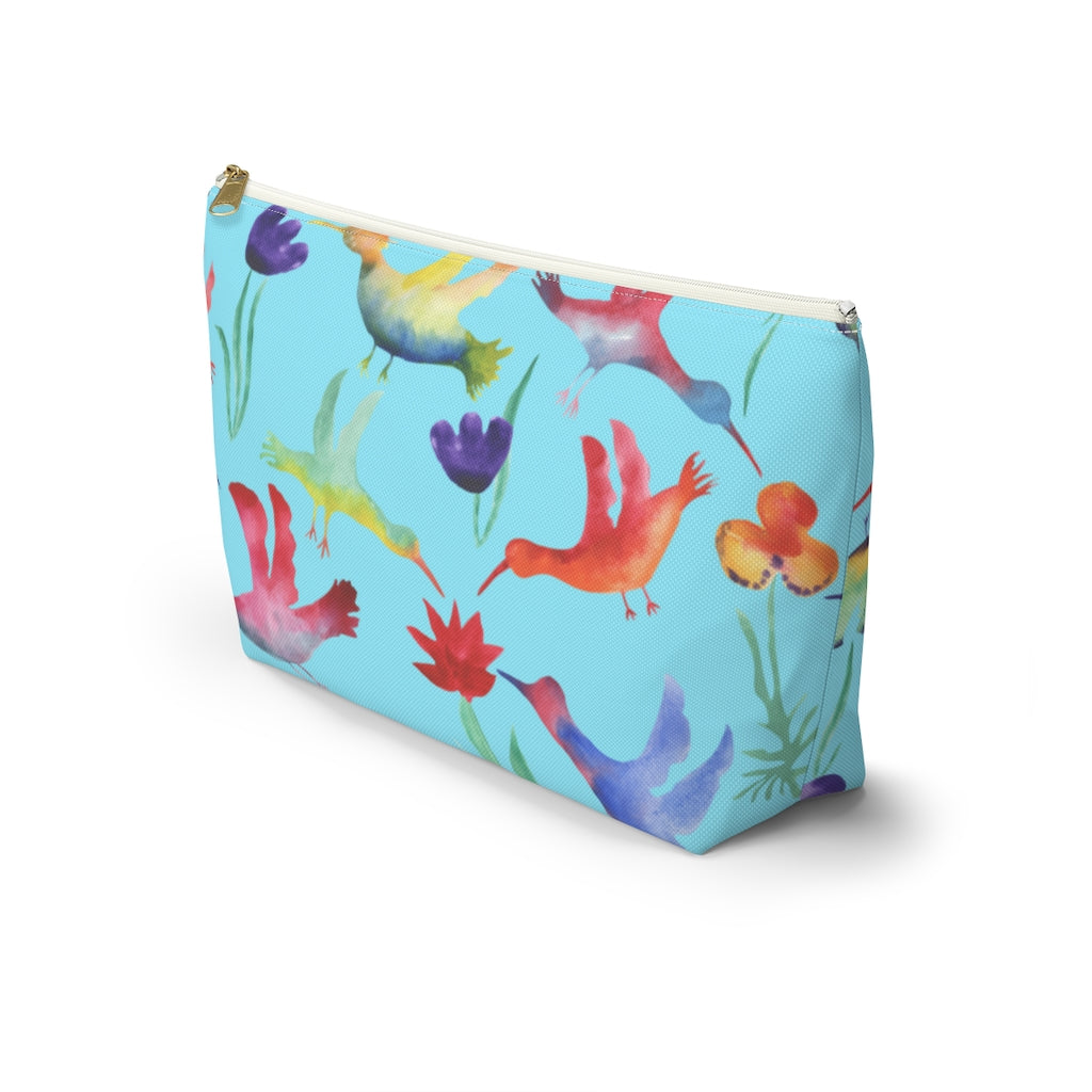 Watercolor Birds Accessory Pouch