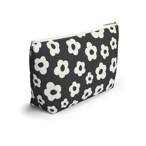 Black Ditsy Floral Accessory Pouch